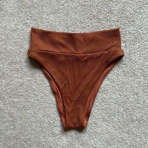 Aerie waffle high waisted cheeky swim bottoms